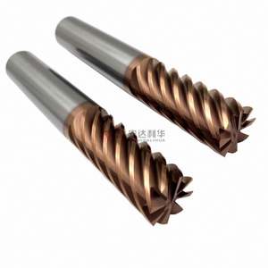 Fresas de extremo plano de carburo sólido HRC 40 con recubrimiento de NaNo TiAICrN, 4 filos, helicoidales 45 grados para acero al carbono y acero aleado - Product Image 6