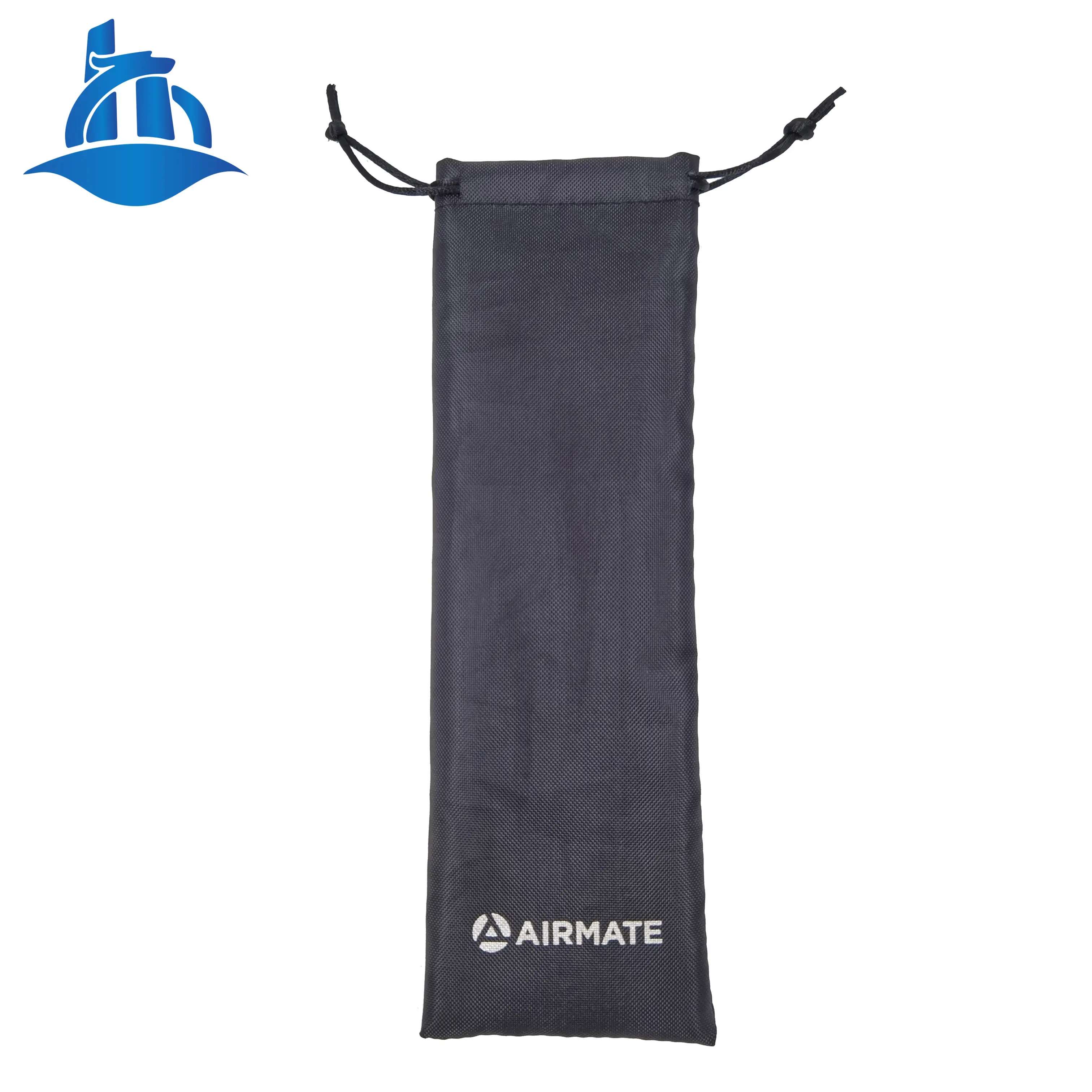 卸売黒再利用可能なナイロンバッグカスタムロゴプリントナイロン巾着ダストバッグジュエリー包装袋