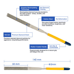 Kim cương tay tập tin thiết lập chống trượt thoải mái nửa vòng cao cấp hạt nhỏ kim cương tay tập tin - Product Image 2