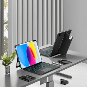 ZHISIHUI Housse de <span class=keywords><strong>Clavier</strong></span> Sans Fil Amovible Tendance avec Pavé Tactile pour Tablettes - Product Image 1