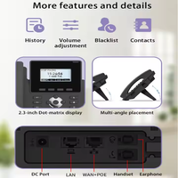 Wireless VOIP Wifi Entry IP-Telefon für Hotels Büros Apartments Homes 3 SIP POE-Netzwerk