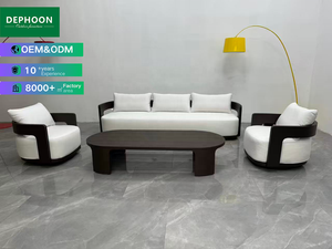 Juego de Sofás de Jardín, Muebles de Exterior de Aluminio Modernos con Cojines para Patio, Villa, Hotel, <span class=keywords><strong>Terraza</strong></span>, Marca Dephoon - Product Image 1