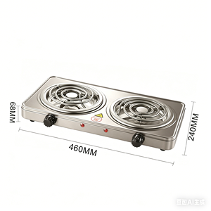 Cuisinière électrique à double brûleur personnalisable YQ-200B-4S, température réglable, appareil de cuisine domestique, vente en gros d'usine - Product Image 2