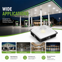 Luminaire LED étanche IP65 pour auvent, montage en surface extérieur, 50W 75W 100W 120W pour projets de parkings, garages et stations-service