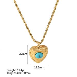 Collar de Acero Inoxidable con Cadena Trenzada Retro Francesa, Colgante de Estrella y Luna, Chapado en Oro de 18K, Regalo de Joyería de Moda - Product Image 4