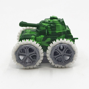 Tanque de juguete con inercia y función de volteo, 7.5cm de largo, de plástico, regalo educativo para niños - Product Image 2