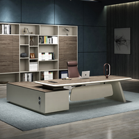 Bureau de direction moderne de luxe en bois, mobilier de PDG au design élégant pour usage commercial, bureau à domicile, luxe Schreibtisch