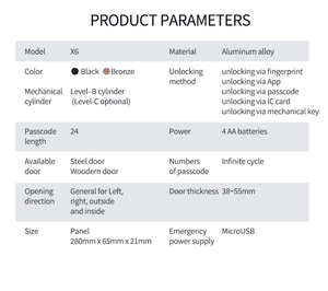 Sinovo <span class=keywords><strong>2025</strong></span> Hot Bán thông minh khóa cửa màu đen Sliver an Ninh Vân tay máy ảnh kỹ thuật số khóa cho cửa gỗ - Product Image 6