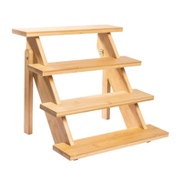 Étagère en bois multi-fentes OEM fête alimentaire et artisanat présentoir en bois support de café présentoir en bois