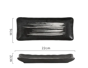 Japanese Style Cuisine Long Rectangular Ceramic <strong>Sushi</strong> Dessert <strong>Plates</strong> for Restaurant - Product Image 6