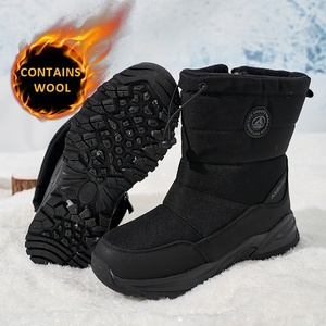 Stivali da <span class=keywords><strong>Neve</strong></span> Impermeabili da <span class=keywords><strong>Uomo</strong></span>, <span class=keywords><strong>Scarpe</strong></span> Invernali Antiscivolo con Fodera in Peluche ad Alta Densità, Cerniera Laterale, Stivali Termici <span class=keywords><strong>per</strong></span> Esterni - Product Image 1