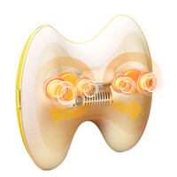 Coussin de massage chauffant électrique pour le dos et la taille avec pétrissage pour le soutien lombaire, la relaxation musculaire et le soulagement de la douleur, utilisation à domicile, portable