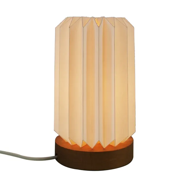 Lampe de supermarché européenne, abat-jour en papier, lampe de Table, Base en bois, lampe de bureau, lampe de Table d'hôtel
