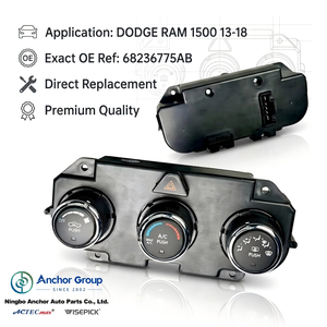 Pannello ACTECmax A/C 4 velocità 2 prese pannello di controllo AC AC.160.171 OE 68236775AB pannello di climatizzazione per DODGE RAM 1500 13-18 - Product Image 2