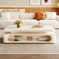 Table basse en bois moderne à double niveau, meubles de salon, table écologique pour la maison