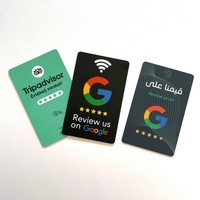 Base NFC para Reseñas de Google, Soporte de Acrílico Personalizado para Mesa con Código QR, Tarjeta NFC para Reseñas para Restaurantes y Cafés