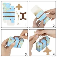 Chocolat mariage bébé petit carton Mini valises Design Goodies papier boîte-cadeau emballage avec poignée pour les bonbons de mariage