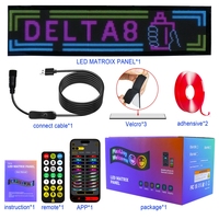 Pantalla LED Flexible para Automóvil, Panel de Matriz Programable por USB con Control Remoto