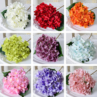 Bunga Hydrangea Artificial Real Touch Sutra 45cm Warna Putih/Pink untuk Dekorasi Musim Semi dan Musim Panas
