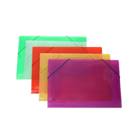 Boîte d'organisation de dossier de documents A4 en plastique personnalisé avec corde élastique Durable pratique pour le classement des ZM-EB002 Zhanma
