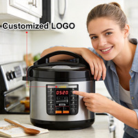 Casserole électrique à pression en acier inoxydable, pot intérieur industriel robuste, grande capacité 12L 15L