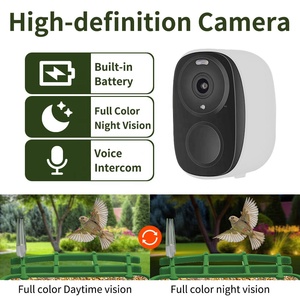Mangeoire à oiseaux intelligente avec caméra 1080P HD, identification d'oiseaux par IA, caméra extérieure à énergie solaire pour l'observation des oiseaux dans la cour - Product Image 6