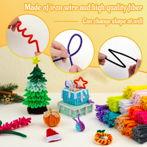 Nuevo Color grueso Twist Bar Puzzle juguetes Chenille Stems Kindergarten niños/niños DIY hecho a mano <span class=keywords><strong>Fuzzy</strong></span> <span class=keywords><strong>Wire</strong></span> Pipe Cleaner - Product Image 5
