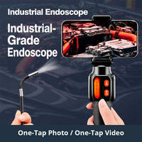 KERUI 1,5m 360 °   Endoscope industriel rotatif pour l'inspection automobile, caméra de réparation 2MP, boroscope pour tuyaux et égouts, connectivité téléphone