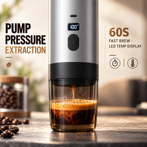 Machine à café expresso portable auto-chauffante 3-en-1 OEM ODM, rechargeable par USB-C, pour voyage, camping, voiture - Product Image 3