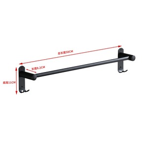 Wall Mounted Black Steel <b>Towel</b> <b>Rack</b> 3 Tier 50cm Bathroom Organizer Shelf Minimalist Design - Product Image 4