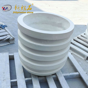 Nuevos Materiales de Construcción de Piedra, Macetero de Hormigón Gris Claro de Alto Rendimiento para Decoración de Villas y Hoteles - Product Image 4
