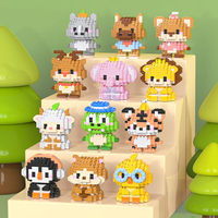 Bloques de Construcción de Animales de Micropartículas, Figura de Dibujos Animados, Modelo, Regalo para Festivales