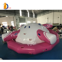 Juguete flotador de lago para niños, Spinner giratorio inflable, juegos de giroscopio acuático
