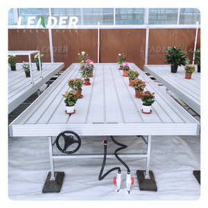 ม้านั่งล้อเลื่อนลอยน้ำสำหรับเรือนกระจกเพื่อการเกษตร,ม้านั่งในร่มแบบไฮโดรโพนิกส์พร้อมเสาอลูมิเนียม - Product Image 2