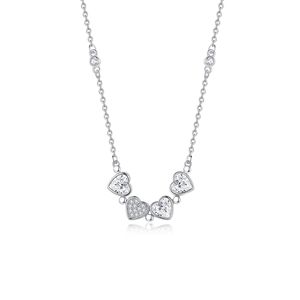 925 Sterling Zilver Rhodium Geplateerde Klavervierblad Hangertje Ketting Dames Huwelijksgeschenk Sieraden Magneetsluiting Groothandel - Product Image 1