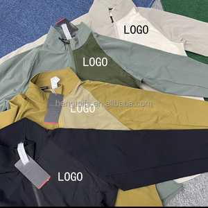 Felpa Sportiva da Uomo a Maniche Lunghe con Zip Corta, Asciugatura Rapida, Traspirante, per Fitness, Palestra, Corsa e Allenamento Invernale - Product Image 1