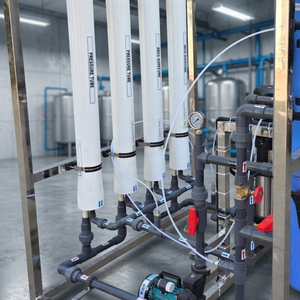 โรงงานผลิตน้ำ RO FRP ขนาด 1000 ลิตรต่อชั่วโมง ระบบ Reverse Osmosis 1 เมตรต่อชั่วโมง สำหรับอุตสาหกรรมและพาณิชย์ พร้อมมอเตอร์เกียร์บ็อกซ์ รับประกัน 1 ปี - Product Image 3