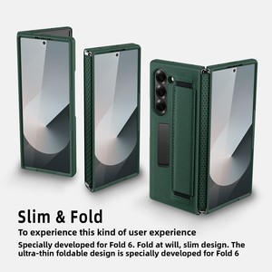 เหมาะสำหรับโทรศัพท์พับได้ของซัมซุง: รุ่น Fold 6 มาพร้อมขาตั้งแบบถอดได้, สายคล้องข้อมือ และเคสโทรศัพท์ในตัว - Product Image 2