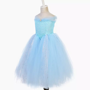Abiti da festa per ragazze Costume da bambina di Halloween per bambini gioco di ruolo Tutu abito da principessa con paillettes congelate - Product Image 5