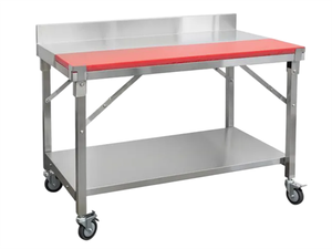 Mesa de Trabajo de Polietileno de Alta Resistencia para Cocina con Tabla de Cortar de Plástico Integrada y Encimera Reforzada - Product Image 2