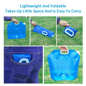 Borsa d'Acqua Pieghevole per Campeggio 5L 10L, Contenitore Portatile in Plastica per Idratazione, Secchio Pieghevole per Conservazione Acqua - Product Image 5