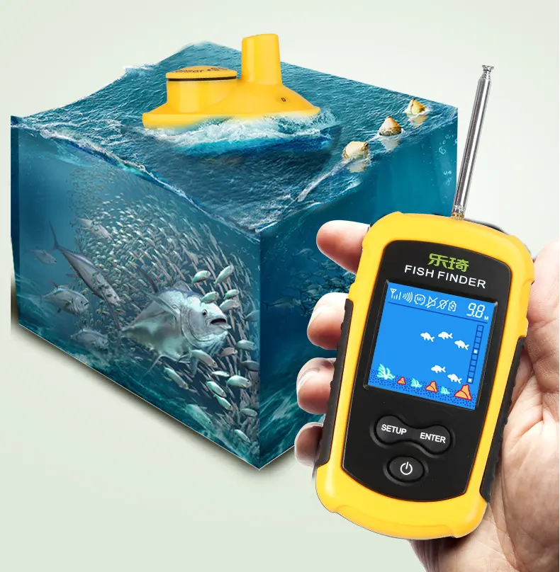 도매 깊이 0.6m-40m 수중 음파 탐지기 무선 해양 GPS 보트 낚시 물고기 찾기