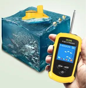 Vente en gros profondeur 0.6m-40m sonar sans fil marin gps détecteur de poisson pour la pêche en bateau