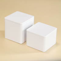 Boîte de rangement carrée en métal hermétique en gros, boîte en fer blanc personnalisée avec impression sérigraphique, boîte en fer blanc pour l'emballage de grains de café biologique