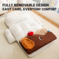 Canapé-lit pour chien en forme d'éléphant, 5 tailles, avec coussin en peluche doux amovible, canapé confortable pour grands chiens et chats d'intérieur OEM
