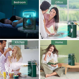 White Custom <b>Table</b> Water Mist Fan With Spray Cooling Humidifier USB Powered Outdoor Household Portable Spray Function Mist Cooli - Product Image 2