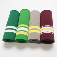 Manchette de garniture côtelée rayée haut de gamme 97% polyester 3% spandex personnalisée utilisée comme accessoires vestimentaires