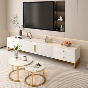 Mobile TV Moderno con Design a Pavimento e Multi-Scomparti per <span class=keywords><strong>Soggiorno</strong></span>, Arredamento Compatto - Product Image 5