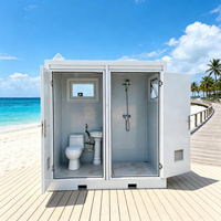 Cabine de toilettes préfabriquée portable à prix abordable, mini-abri de camping, douche, siège de toilette, toilettes à la turque, salle de bain mobile