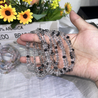Bracelets facettés en Lépidolite et Aigue-marine, sculptés à la main, pierres de guérison Reiki, bijoux en cristal pour cadeau - Vente chaude